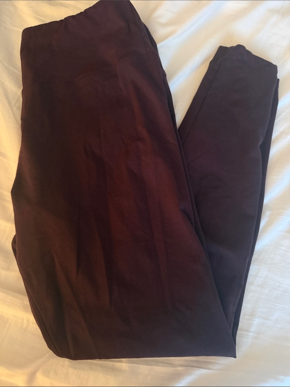 Balance Collection Stretch Ponte Leggings in Burgundy